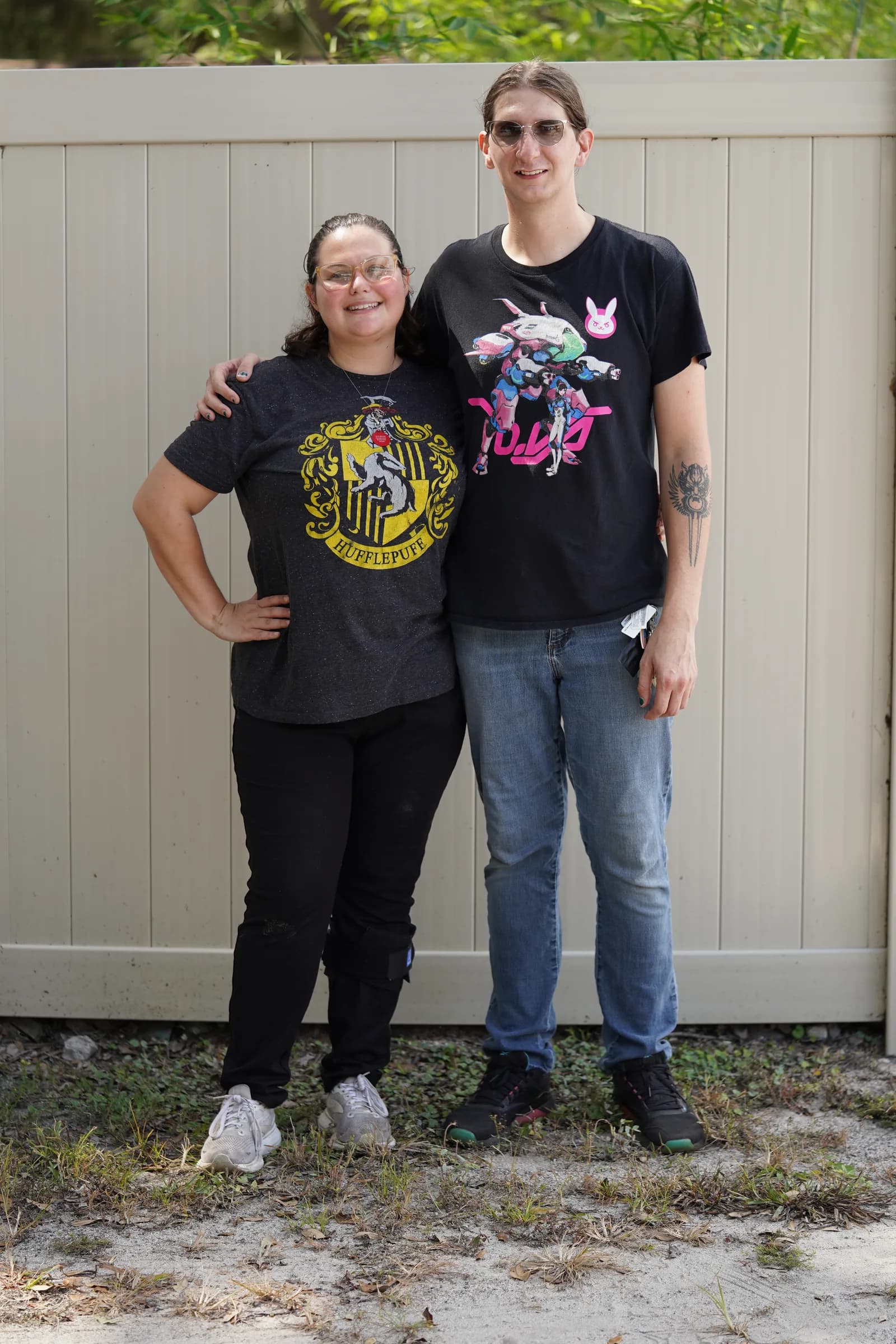 The veteran couple behind Light Em Up standing together outdoors